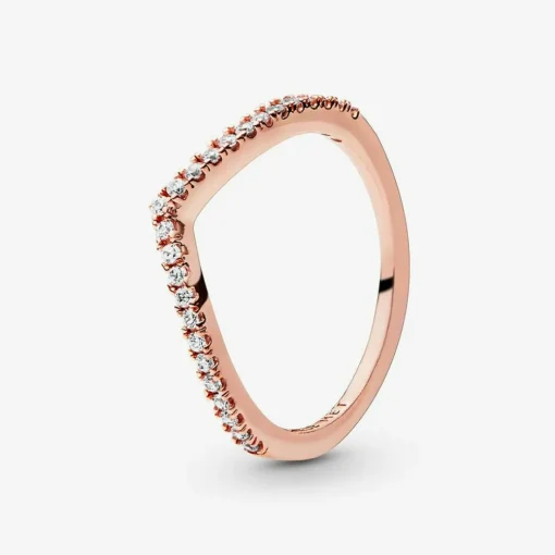 Bague Pandora 186316CZ - Bague Voeu Scintillant Pandora Rose Femme