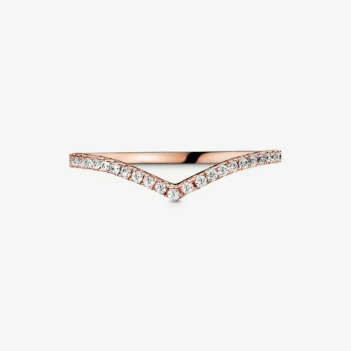 Bague Pandora 186316CZ - Bague Voeu Scintillant Pandora Rose Femme
