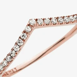 Bague Pandora 186316CZ - Bague Voeu Scintillant Pandora Rose Femme