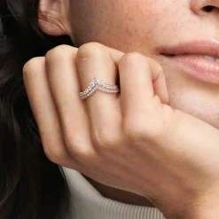 Bague Pandora 187736CZ - Voeu Princesse Pandora Rose Femme