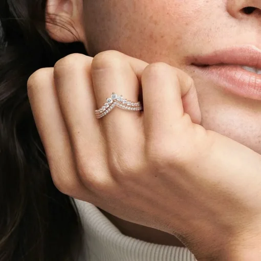 Bague Pandora 187736CZ - Voeu Princesse Pandora Rose Femme