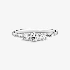 Bague Pandora Timeless trois pierres rondes