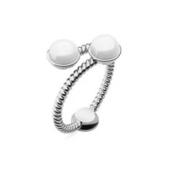 Bague Paul Hewitt PH-FR-ROPE-S - Rope Pearl Acier Argent Femme