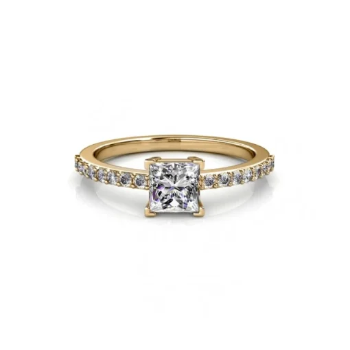 Bague Simple Square MYC-Paris DR0347-G - Doré Et Cristal