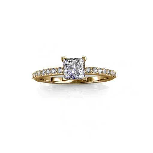 Bague Simple Square MYC-Paris DR0347-G - Doré Et Cristal