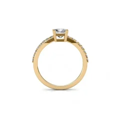 Bague Simple Square MYC-Paris DR0347-G - Doré Et Cristal