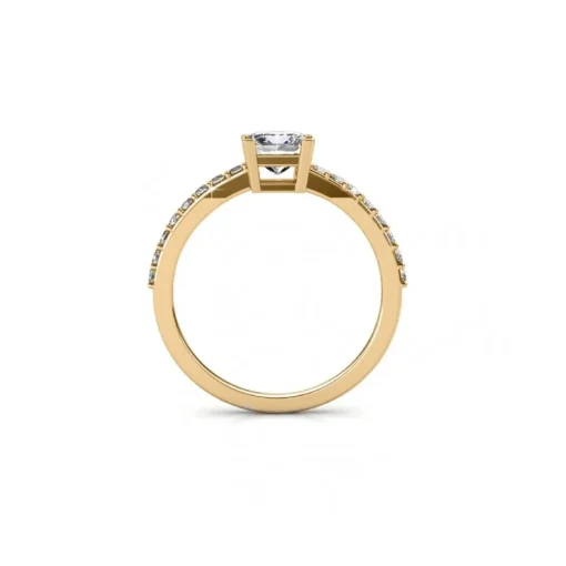 Bague Simple Square MYC-Paris DR0347-G - Doré Et Cristal