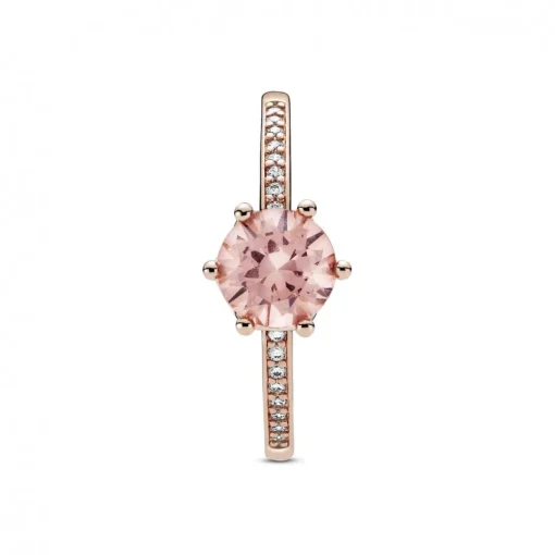 Bague Solitaire Couronne Rose Signature Pandora