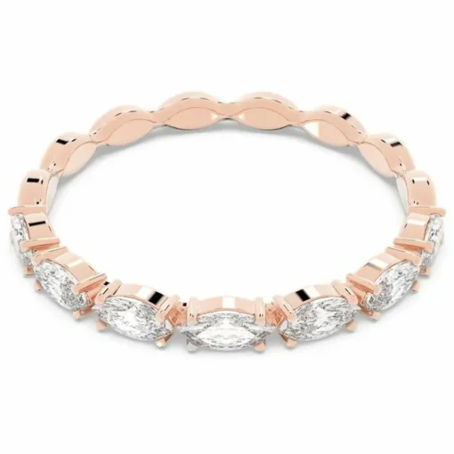 Bague Swarovski Bijoux VITTORE:RING MARQUISE CZWH/ROS - Bague Cristaux Swarovski doré rose Femme
