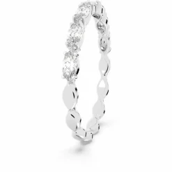 Bague Swarovski Bijoux VITTORE:RING MARQUISE CZWH/RHS - Bague Cristaux Métal Rhodié Femme