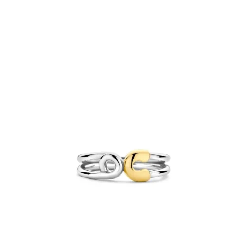 Bague Ti Sento - 12333SY Argent Rhodié Forme Épingle Bicolore