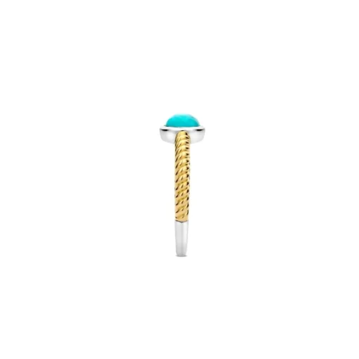 Bague Ti Sento - 12332TQ Argent Doré Et Pierre Synthétique Turquoise