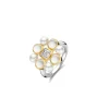 Bague Ti Sento - 12325YP Argent Doré Perles Synthétiques Et Oxyde De Zirconium Carré PM