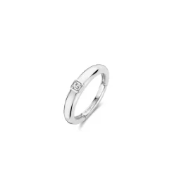 Bague Ti Sento - 12329ZI Argent Rhodié Et Oxyde De Zirconium Carré PM