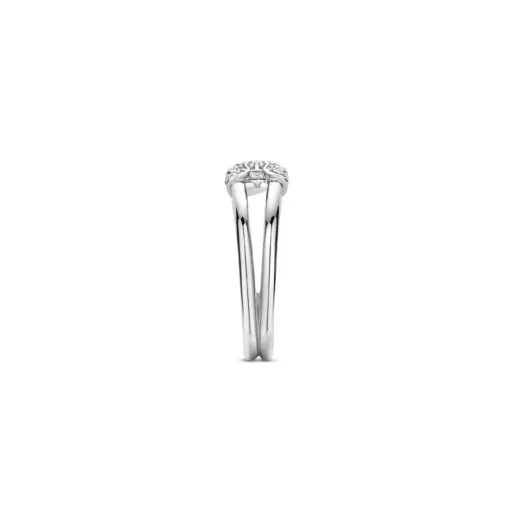 Bague Ti Sento - 12333ZI Argent Rhodié Forme Épingle Pavée