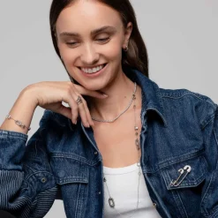 Bague Ti Sento - 12333ZI Argent Rhodié Forme Épingle Pavée