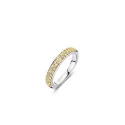 Bague Ti Sento - 1414ZY Argent Doré Pavée