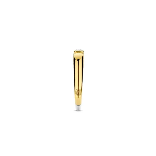 Bague Ti Sento - 12329ZY Argent Doré Et Oxyde De Zirconium Carré PM