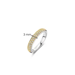 Bague Ti Sento - 1414ZY Argent Doré Pavée