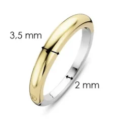 Bague Ti Sento 12104SY - Bague Argent Anneau Doré Femme