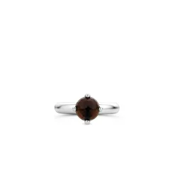 Bague Ti Sento 12179TB - argent pierre synth. Marron translucide serti griffes Femme