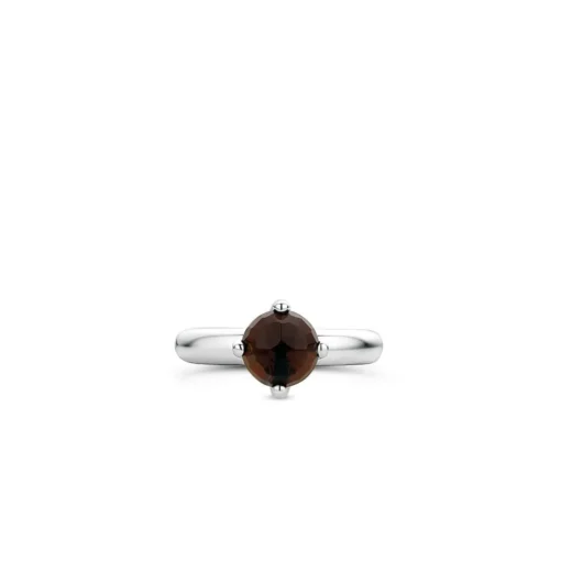 Bague Ti Sento 12179TB - argent pierre synth. Marron translucide serti griffes Femme