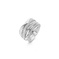 Bague Ti sento 12067ZI - Bague Entrelacée Cristaux Femme