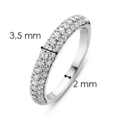 Bague Ti Sento 12105ZI - Bague Argent Anneau Pavé Zirconium Femme