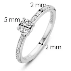 Bague Ti Sento 12109ZI - Bague Argent Serti Griffé Zirconium Femme