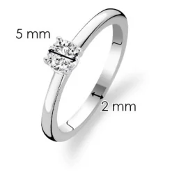 Bague Ti Sento 12110ZI - Bague Argent Serti Griffé Zirconium Femme