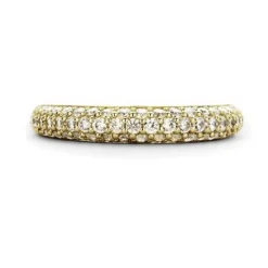 Bague Ti Sento 12105ZY - Bague Argent Anneau Pavé Doré Femme