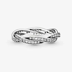 Bague Torsades Scintillante Pandora Timeless Argent 925/1000ᵉ