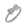 Bague Twisted Ribbon Argentée