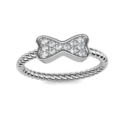 Bague Twisted Ribbon Argentée