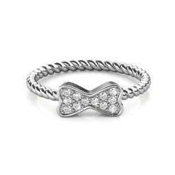 Bague Twisted Ribbon Argentée
