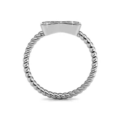 Bague Twisted Ribbon Argentée