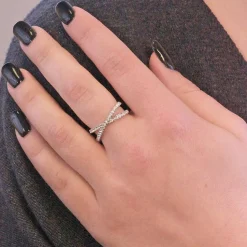 Bague X Argentée