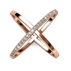 Bague X Duo Or Rose