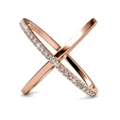 Bague X Duo Or Rose