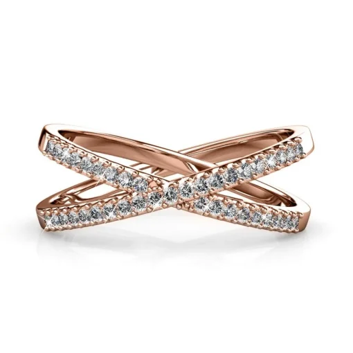Bague X Or Rose