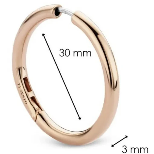 Boucle d'oreille Ti Sento 7782SR-H - Argent, plaqué or rose