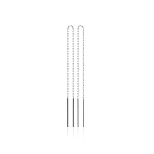 Boucle d'oreilles Pendantes femme argent rhodié porté spécial - W53V400