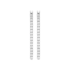Boucle d'oreilles Pendantes femme argent rhodié - Z5564Z0