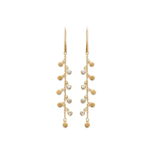 Boucle d'oreilles Pendantes femme plaqué or blanc serti clos - Y54Y6Z0