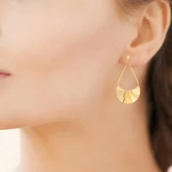 Boucle d'oreilles Pendantes femme plaqué or - Y54VV00