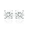 Boucles d'oreille Puces Oxydes mixte argent rhodié serti griffe classique - Z5055Z0V