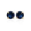 Boucles d'oreille femme plaqué or teinté serti griffe - Y5055404