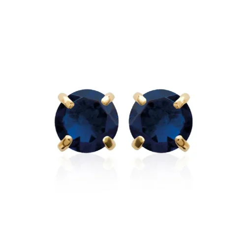 Boucles d'oreille femme plaqué or teinté serti griffe - Y5055404