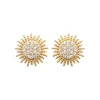 Boucles d'oreille femme plaqué or blanc serti griffe - Y5W03Z0