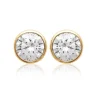 Boucles d'oreille femme plaqué or serti clos classique - Y5ZZ5Z06